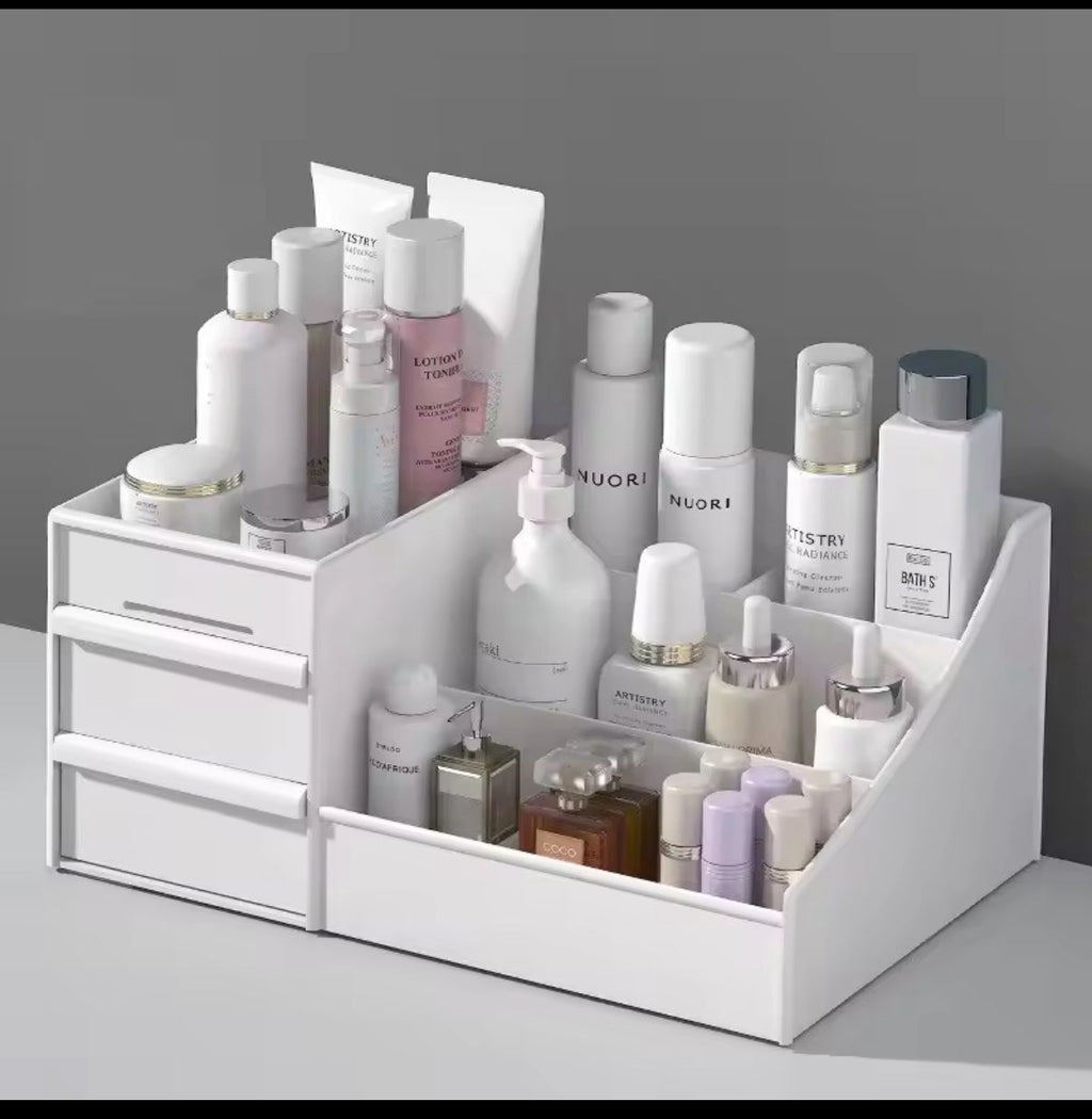 1pc white Drawer makeup storage